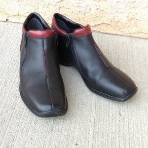 Rieker Drizzle Double Zip Leather Ankle Boots